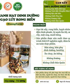 Bánh hạt dinh dưỡng gạo lứt rong biển HuongFarm