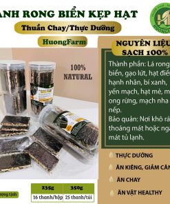 Bánh rong biển kẹp hạt thuần chay HuongFarm